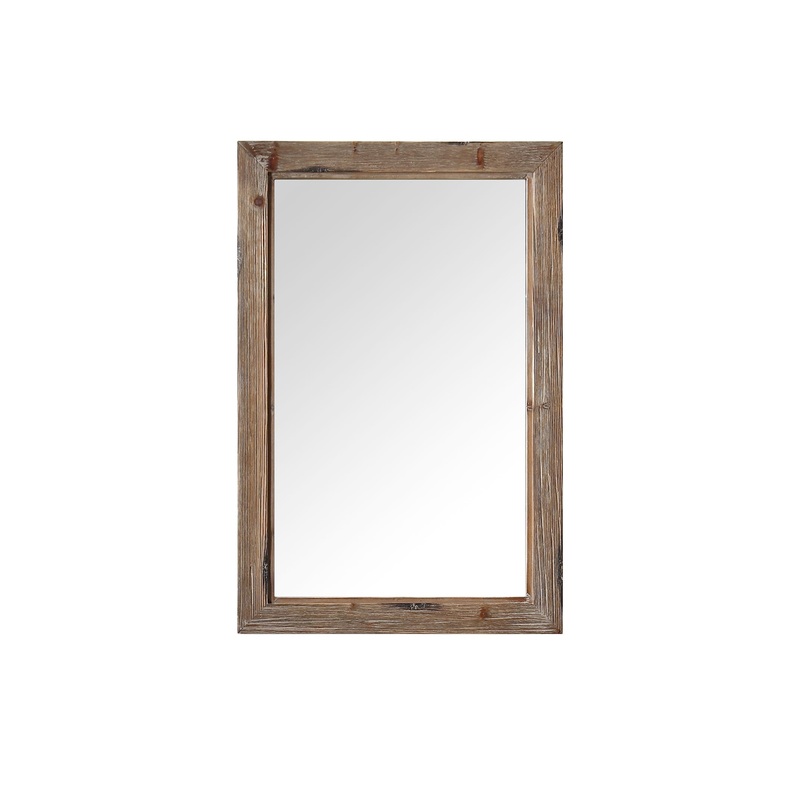 24" Rustic Fir Mirror with Distressed Finish - I58423340459