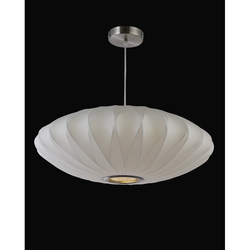 LM10904-22 Oval Cocoon Ceiling 22" Pendant White - I58423340460