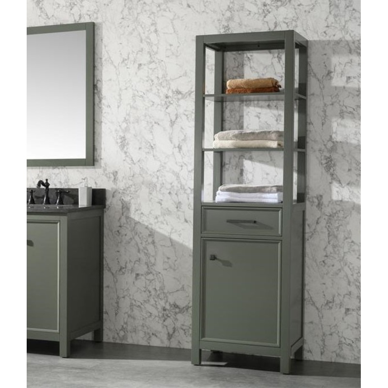 21" Bainbridge Collection Pewter Green Linen Cabinet - I58423340238