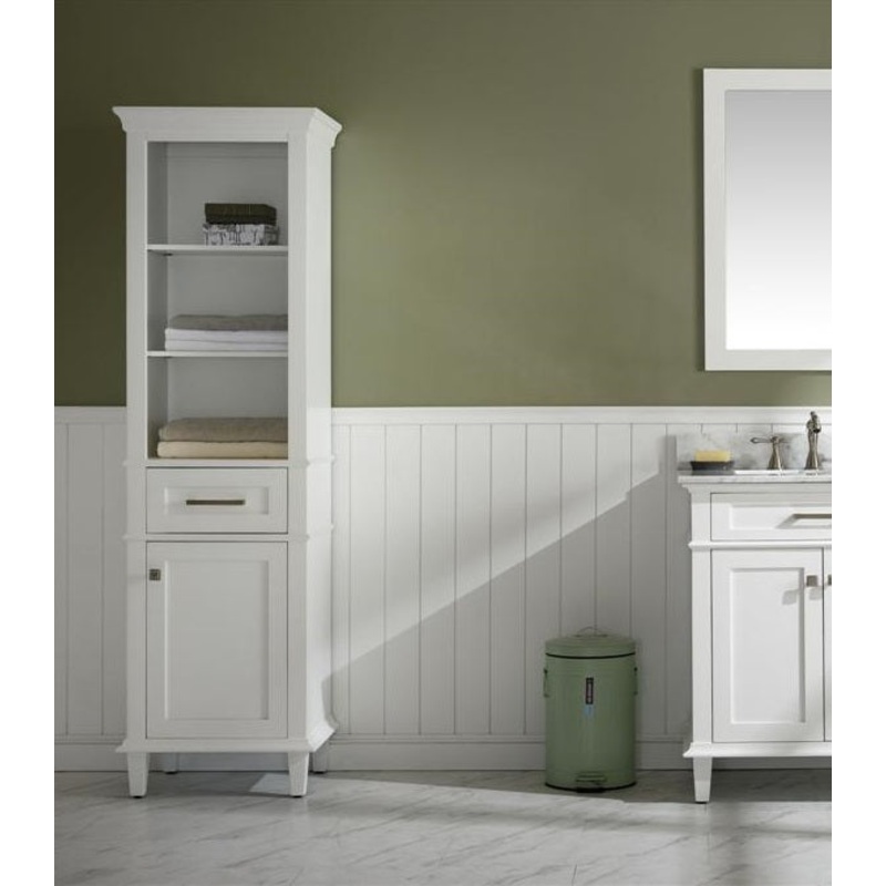 21" Haven Collection White Linen Cabinet - I58423340243