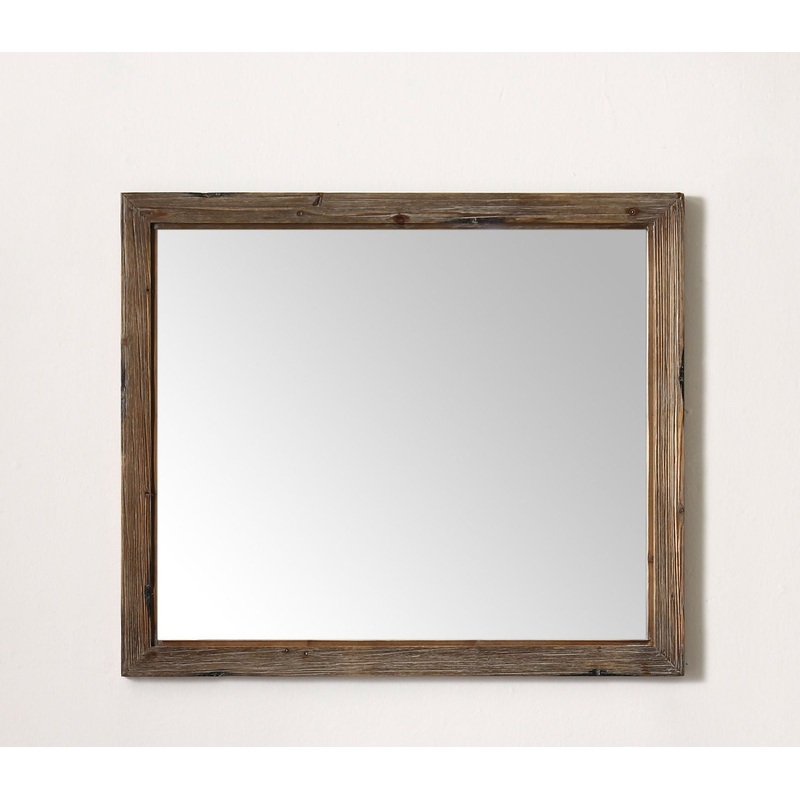 42" Rustic Fir Mirror with Distressed Finish - I58423340190