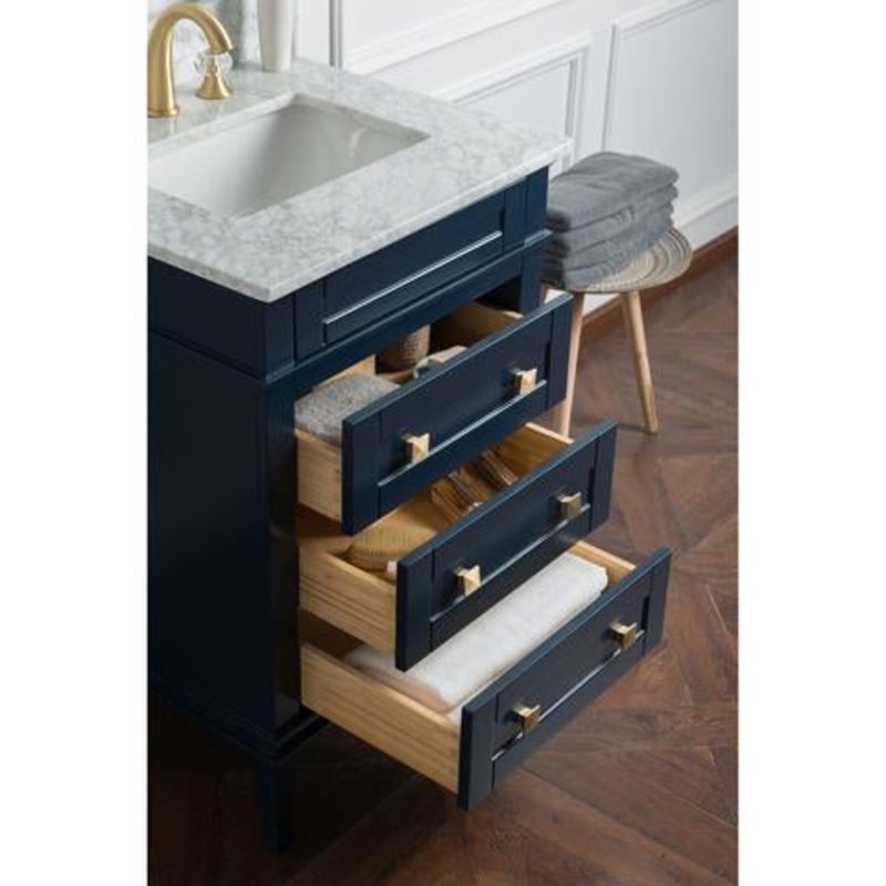 Alex 24" Single Bathroom Vanity Set in Blue - I58423340193