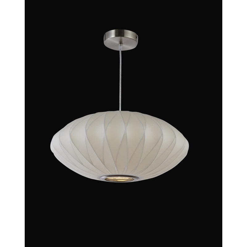 LM10904-18 Oval Cocoon Ceiling 18" Pendant White - I58423340191