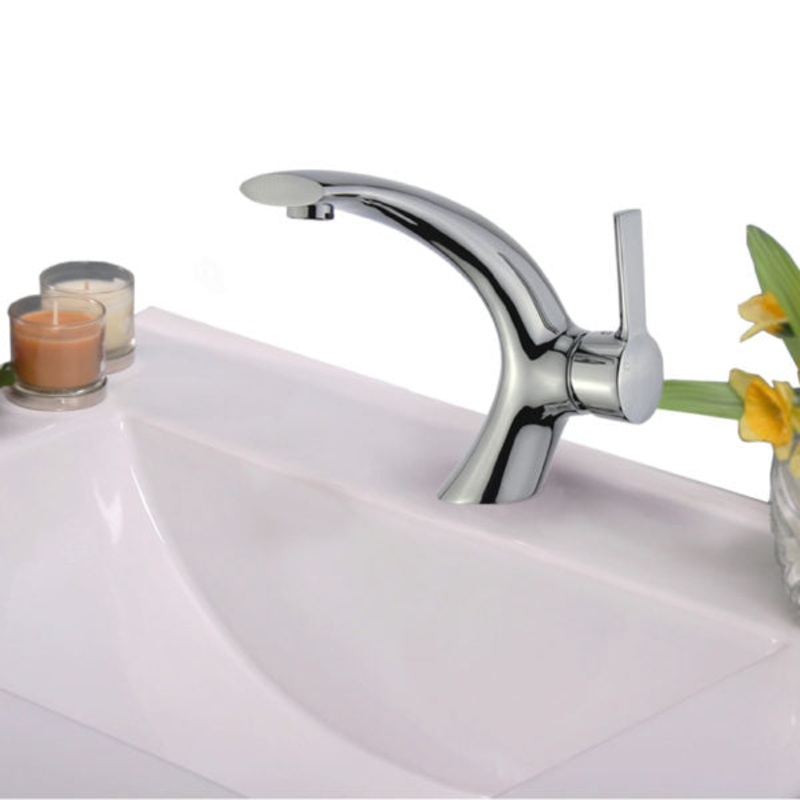 ZL10165T2-PC Legion Furniture Single Hole Single Handle Bathroom Faucet with Drain Assembly - I58423340137