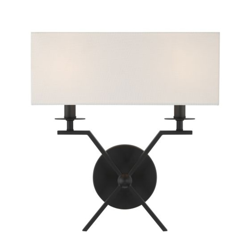 Arondale 2-Light Wall Sconce in Matte Black - I58423339885