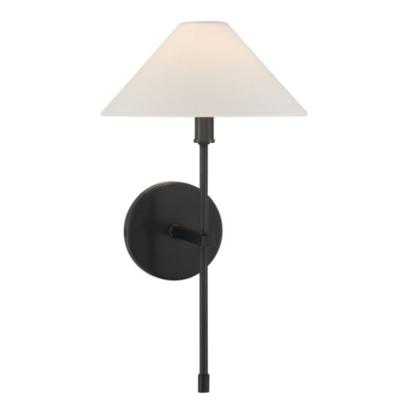 Avon 1-Light Wall Sconce in Black Tourmaline - I58423339865