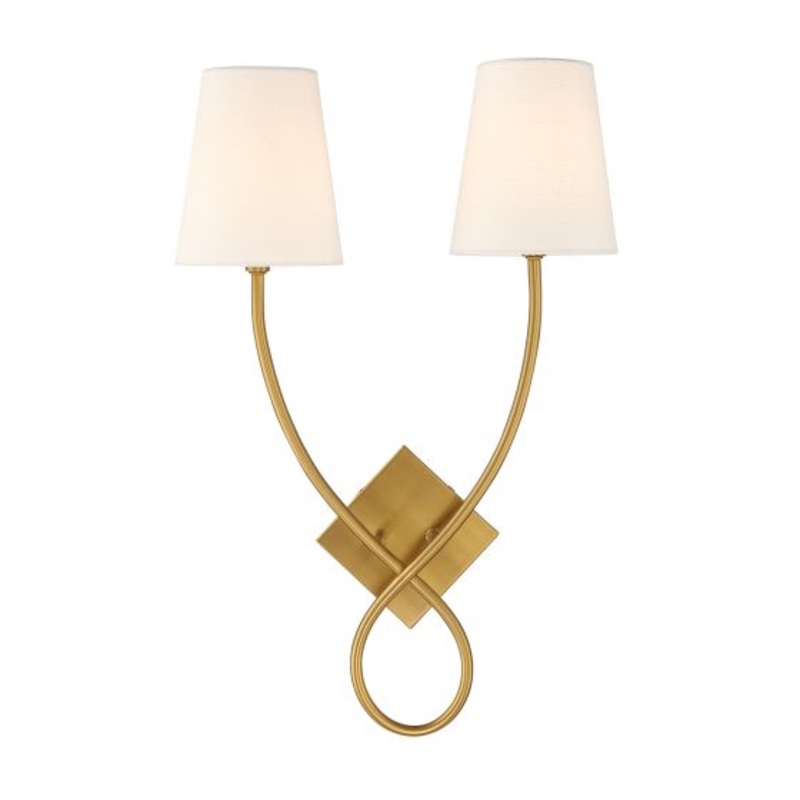 Barclay 2-Light Wall Sconce in Warm Brass - I58423339907