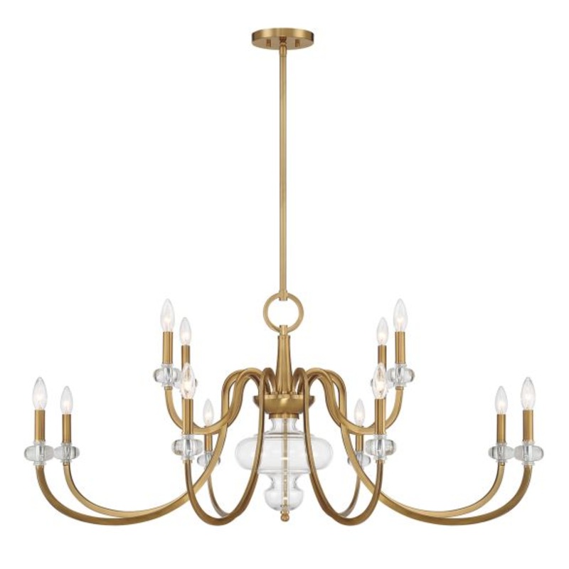 Bergdorf 12-Light Chandelier in Warm Brass - I58423339908