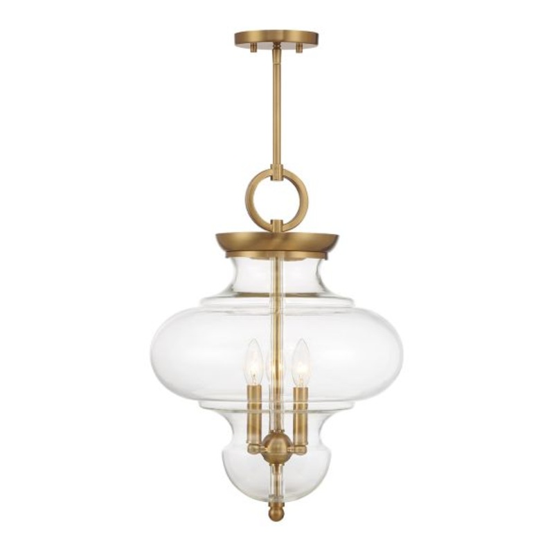 Bergdorf 3-Light Pendant in Warm Brass - I58423339936