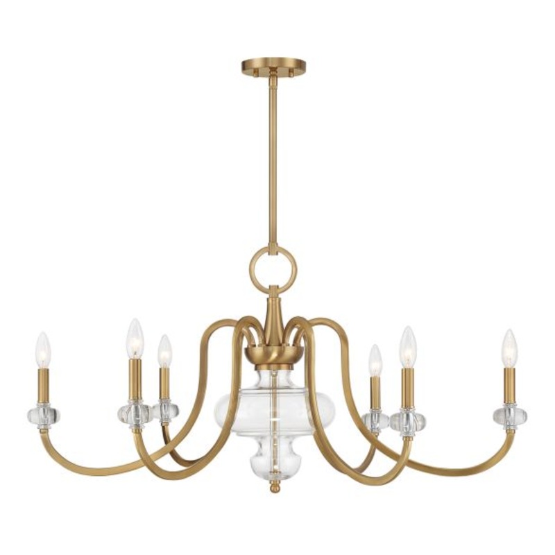 Bergdorf 6-Light Chandelier in Warm Brass - I58423339895