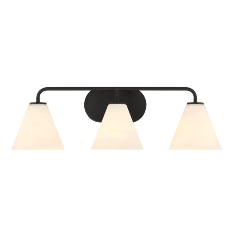Blair 3-Light Bathroom Vanity Light in Matte Black - I58423339950