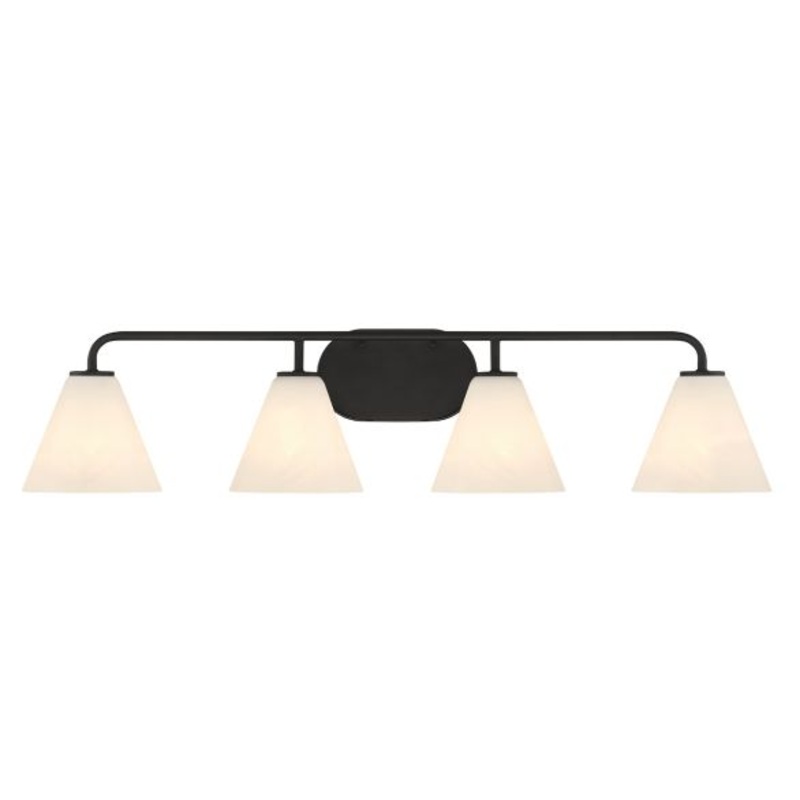 Blair 4-Light Bathroom Vanity Light in Matte Black - I58423339919