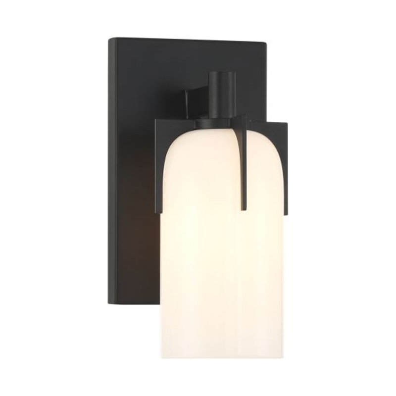 Caldwell 1-Light Bathroom Vanity Light in Matte Black - I58423339874