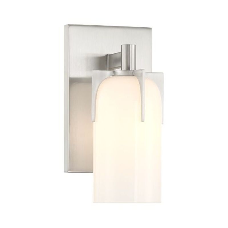 Caldwell 1-Light Bathroom Vanity Light in Satin Nickel - I58423339890