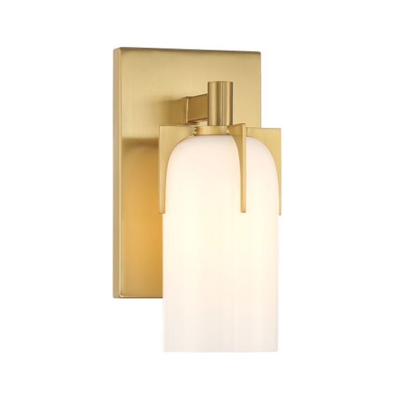 Caldwell 1-Light Bathroom Vanity Light in Warm Brass - I58423339889