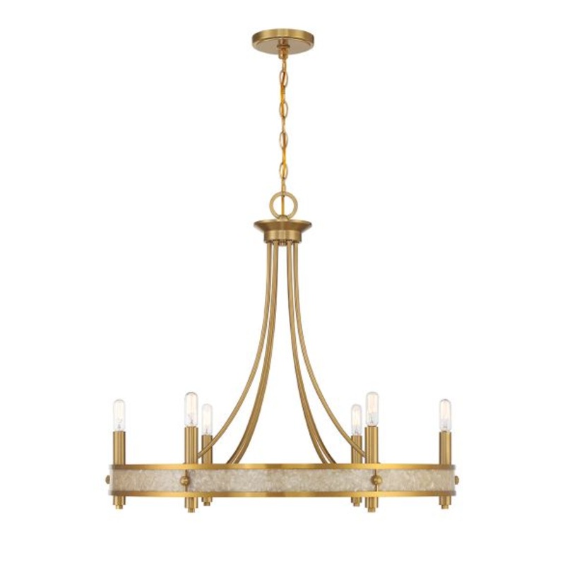 Camden 6-Light Chandelier in Warm Brass - I58423339909