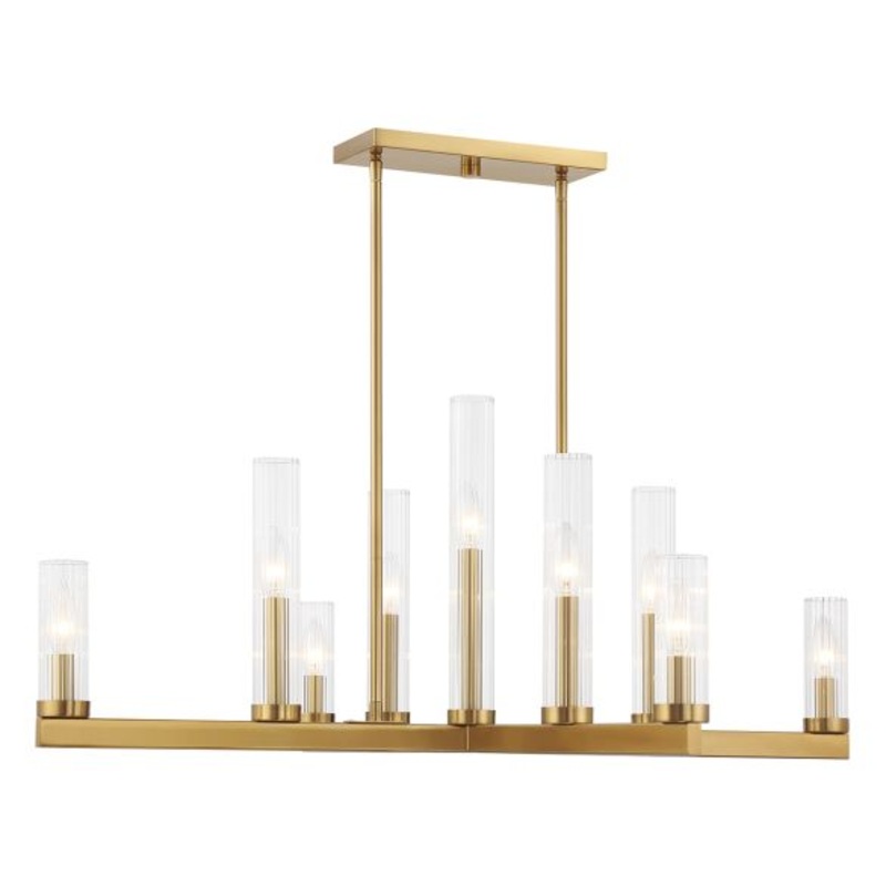 Carina 9-Light Chandelier in Warm Brass - I58423339868