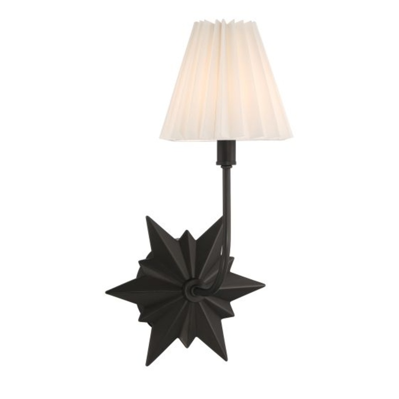 Crestwood 1-Light Wall Sconce in Black Tourmaline - I58423339904