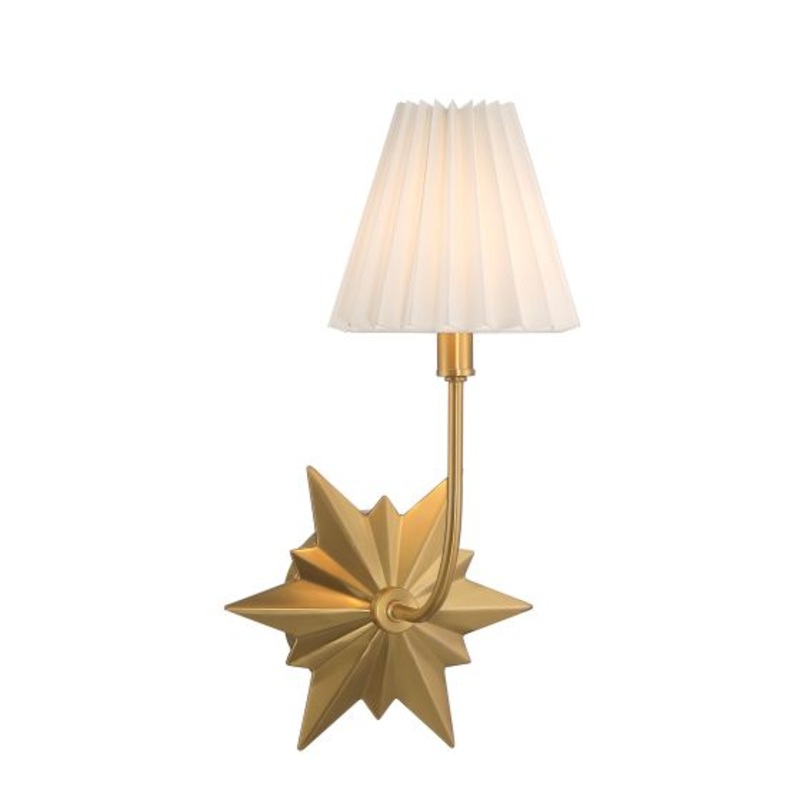 Crestwood 1-Light Wall Sconce in Warm Brass - I58423339910