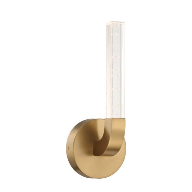 Del Mar 1-Light LED Wall Sconce in Warm Brass by Breegan Jane - I58423339859