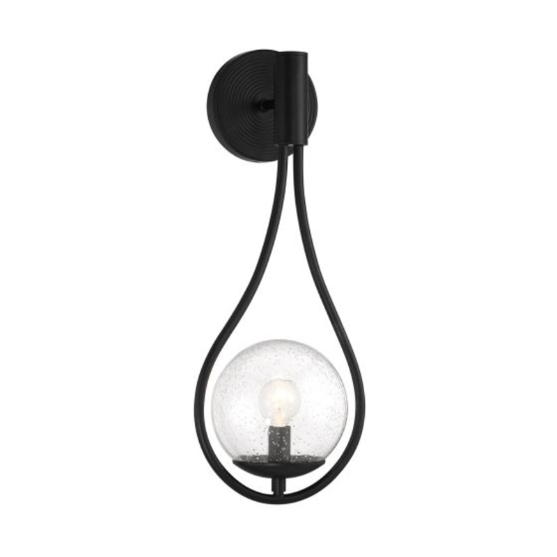 Encino 1-Light Wall Sconce in Matte Black - I58423339871