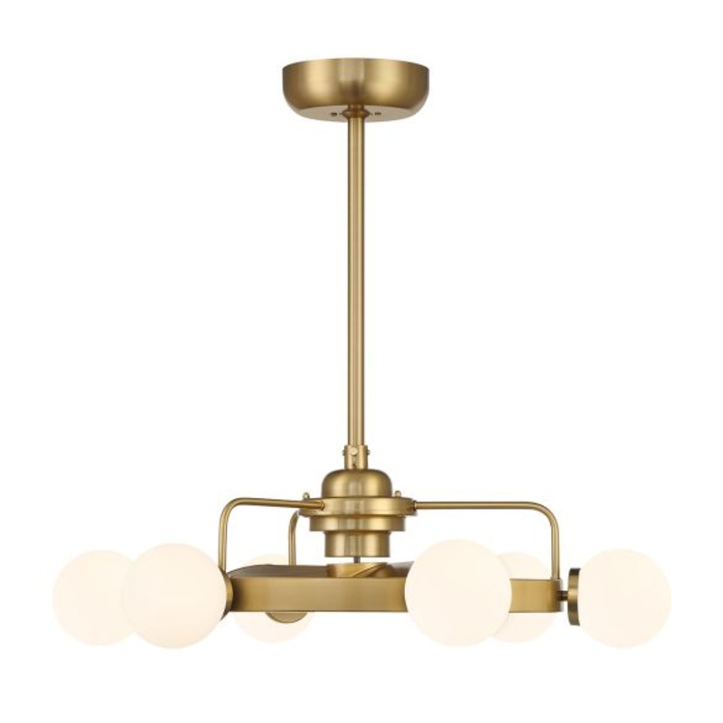 Gibson 6-Light Fan D'Lier in Warm Brass - I58423339925