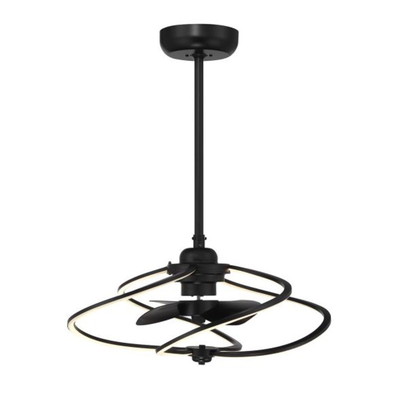 Hydra LED Fan D'Lier in Matte Black - I58423339948
