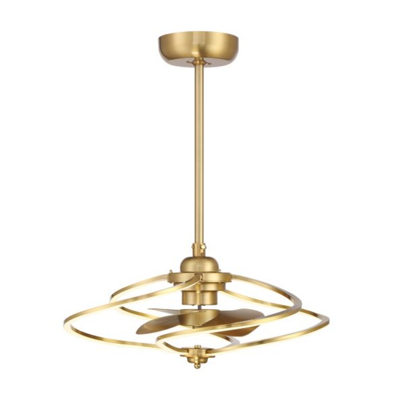 Hydra LED Fan D'Lier in Warm Brass - I58423339941