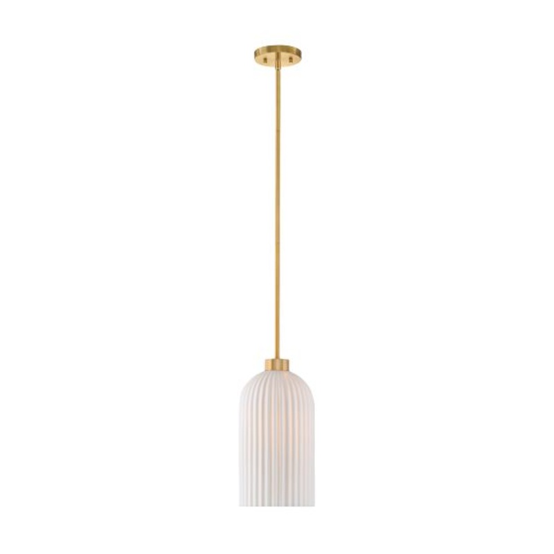 Isla Blanca 1-Light Pendant in Warm Brass by Breegan Jane - I58423339851
