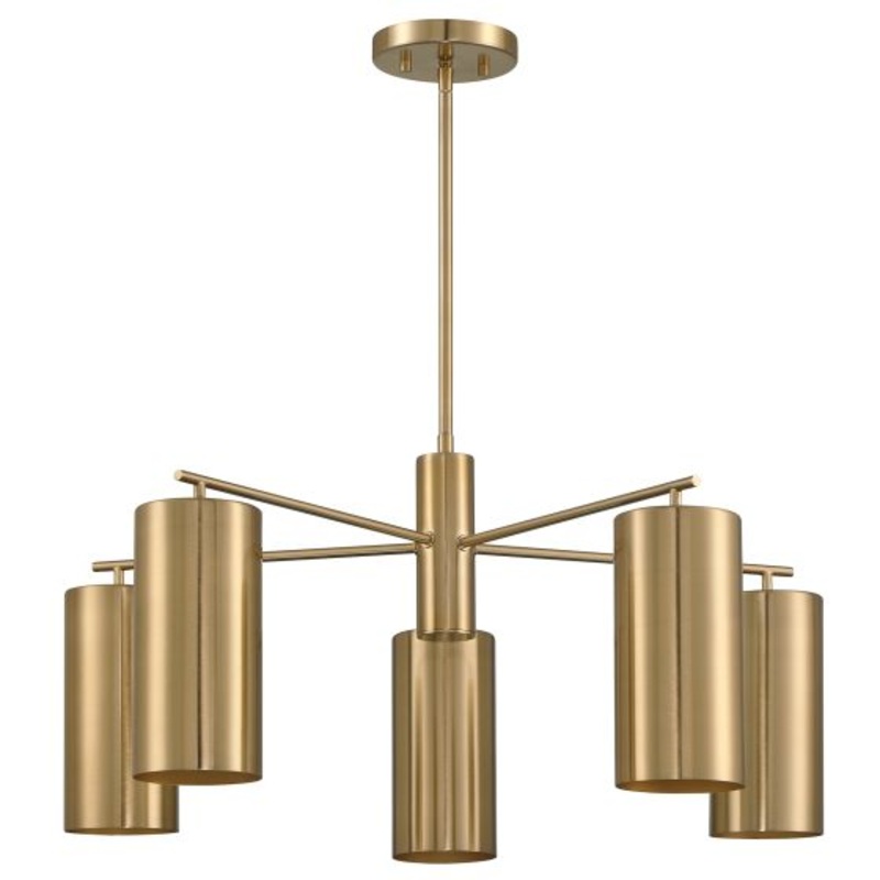 Lio 5-Light Chandelier in Noble Brass by Breegan Jane - I58423339842