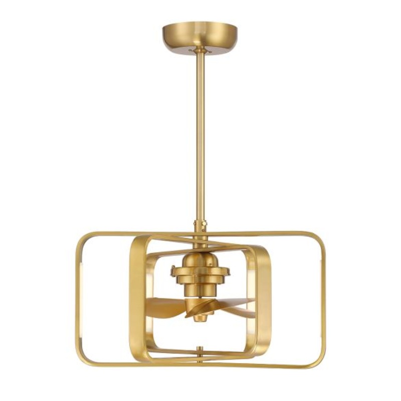Lynx LED Fan D'Lier in Warm Brass - I58423339934