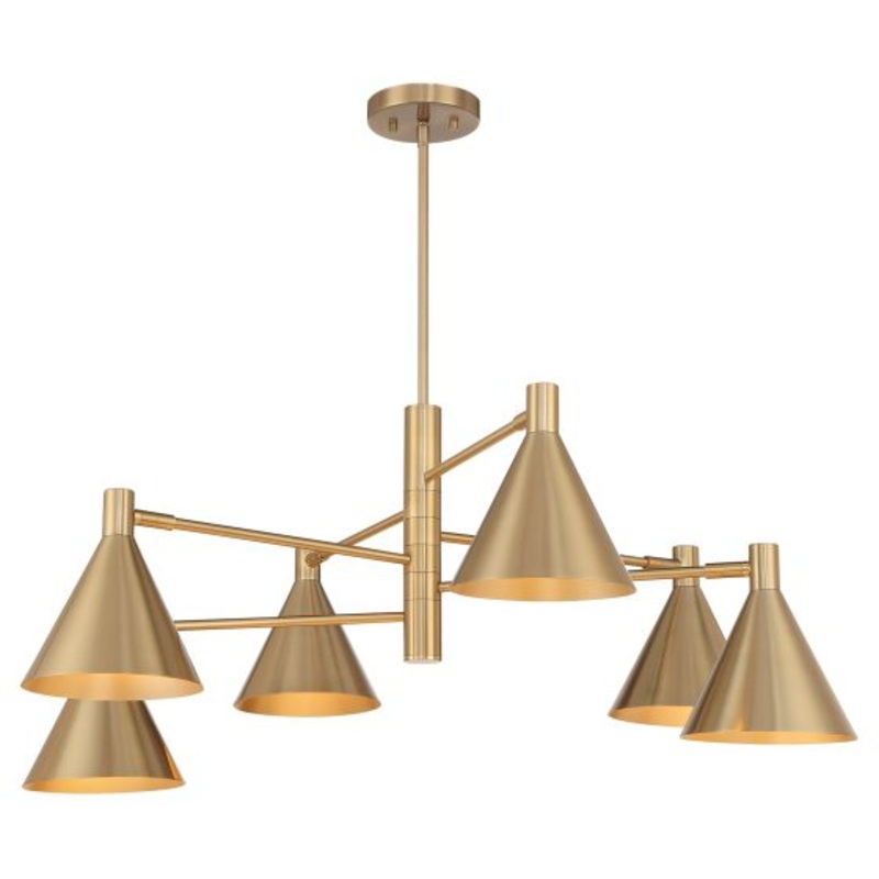 Pharos 6-Light Chandelier in Noble Brass by Breegan Jane - I58423339837