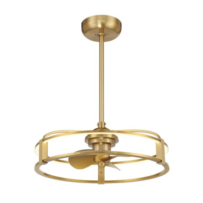 Vesta LED Fan D'Lier in Warm Brass - I58423339914
