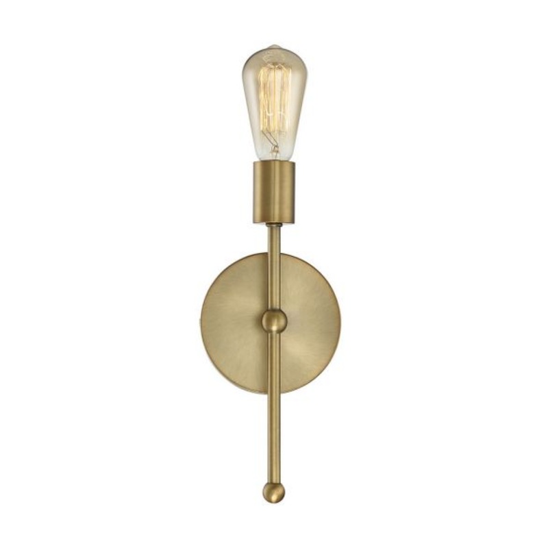 1-Light Wall Sconce in Natural Brass - I58423339730