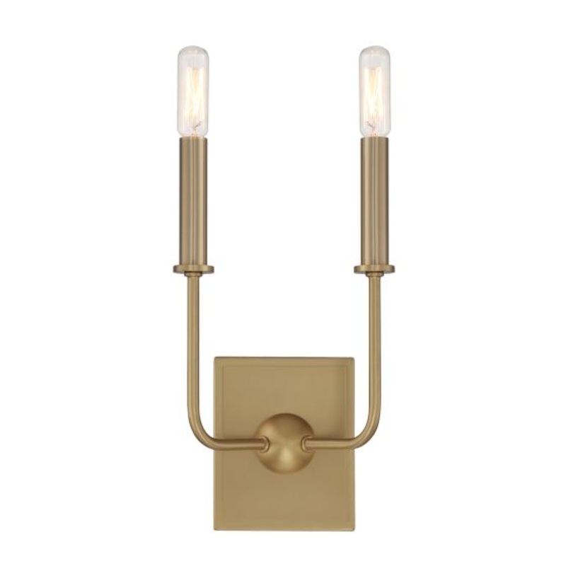 Avondale 2-Light Wall Sconce in Warm Brass - I58423339826