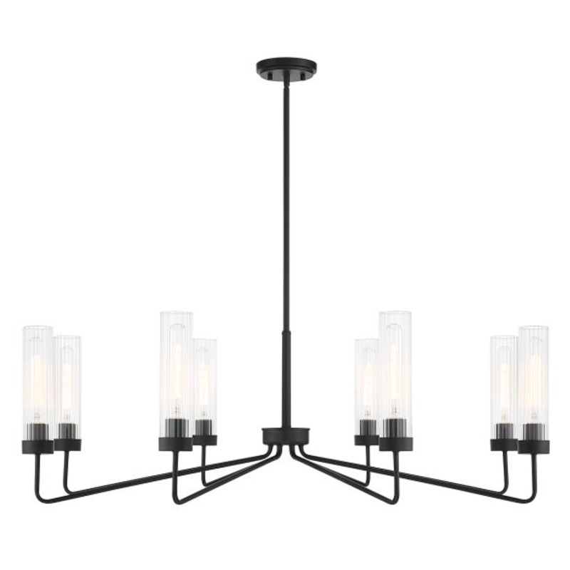 Baker 8-Light Chandelier in Matte Black - I58423339804