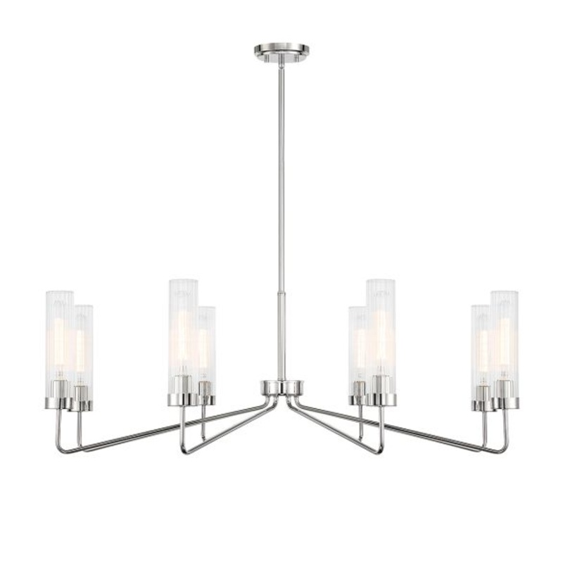 Baker 8-Light Chandelier in Polished Nickel - I58423339793