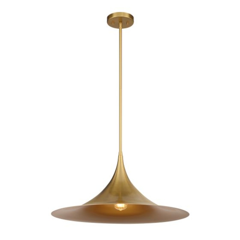 Bowdin 1-Light Pendant in Warm Brass - I58423339659