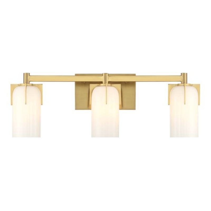 Caldwell 3-Light Bathroom Vanity Light in Warm Brass - I58423339779