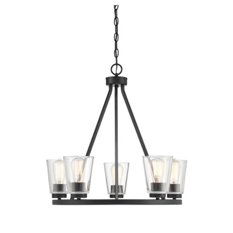 Calhoun 5-Light Chandelier in Matte Black - I58423339625