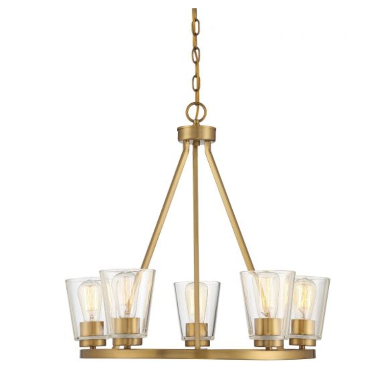 Calhoun 5-Light Chandelier in Warm Brass - I58423339626