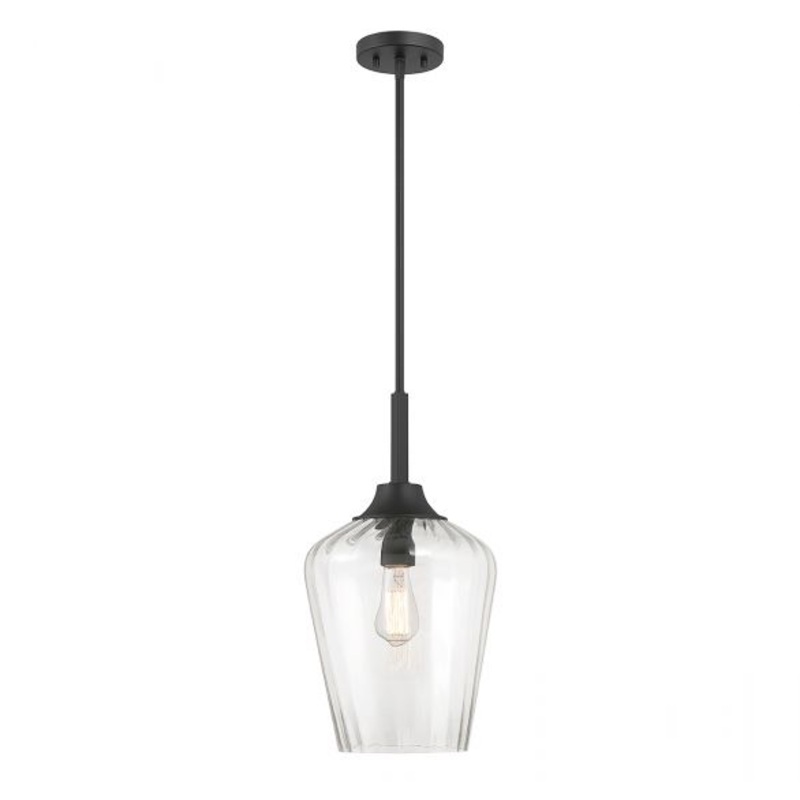 Carlton 1-Light Pendant in Matte Black - I58423339702