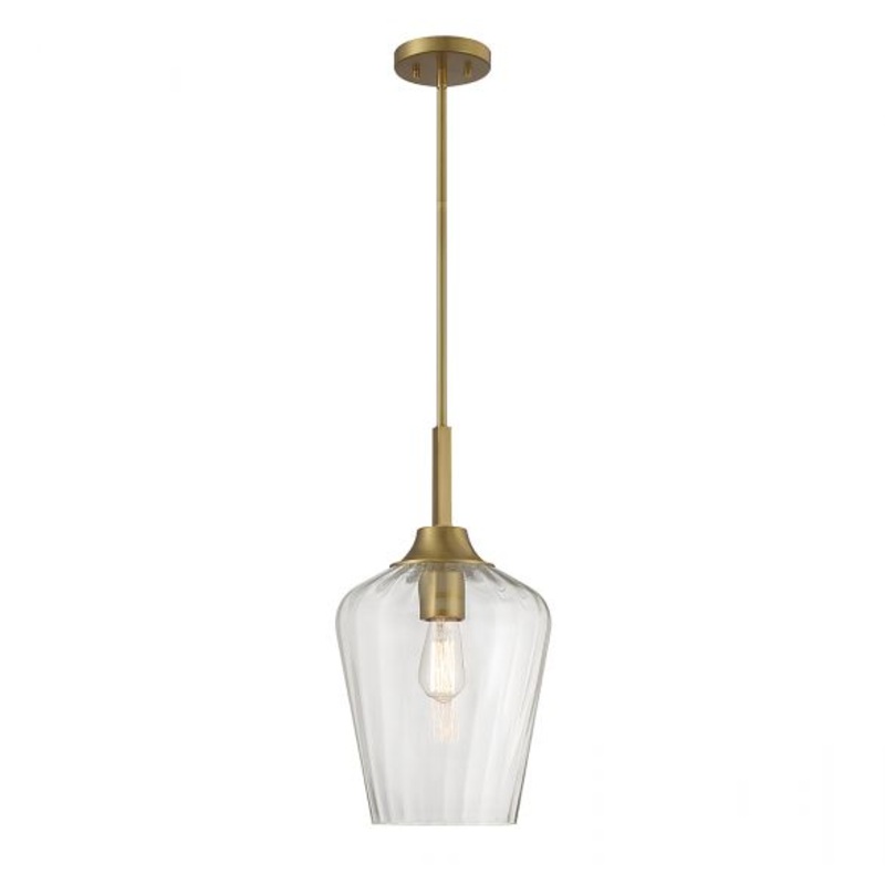 Carlton 1-Light Pendant in Warm Brass - I58423339704