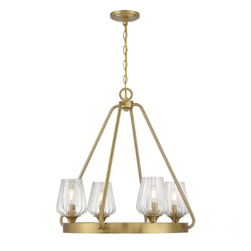 Carlton 4-Light Chandelier in Warm Brass - I58423339801