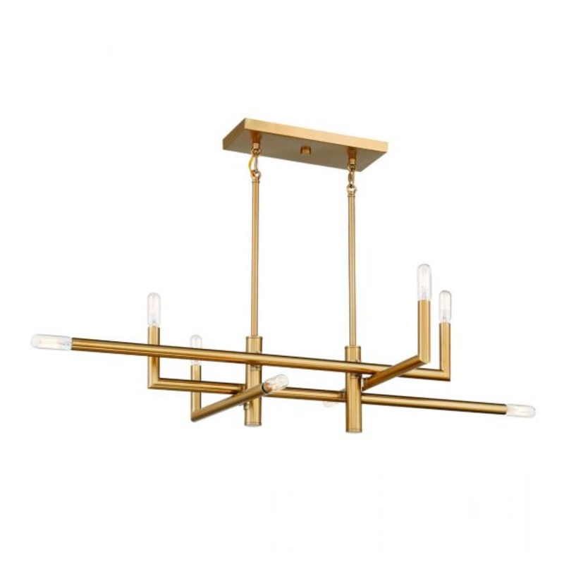 Cristofer 8-Light Linear Chandelier in Warm Brass - I58423339690