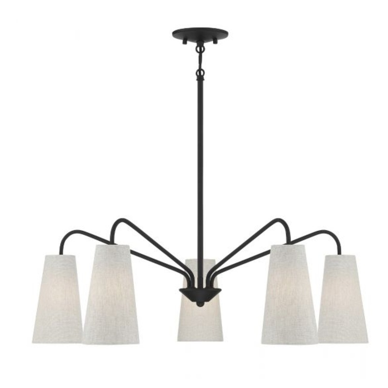 Edgewood 5-Light Chandelier in Matte Black - I58423339693
