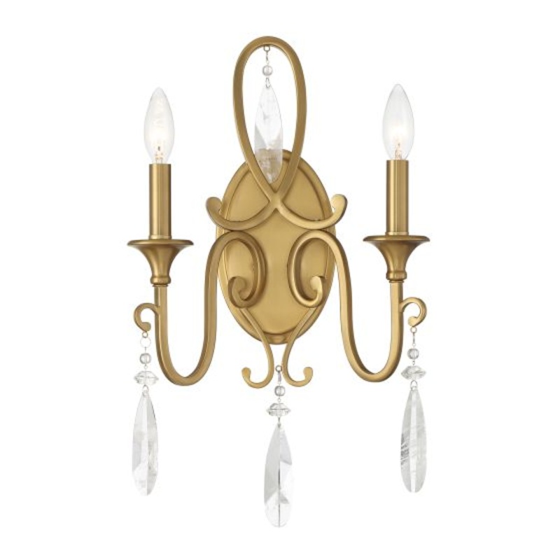 Fairchild 2-Light Wall Sconce in Warm Brass - I58423339784