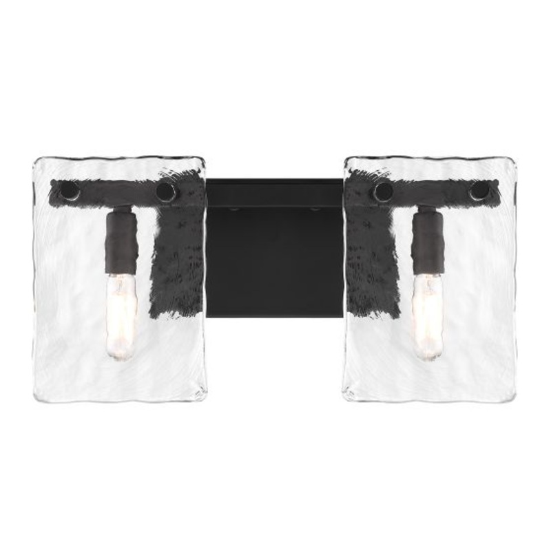 Genry 2-Light Bathroom Vanity Light in Matte Black - I58423339771