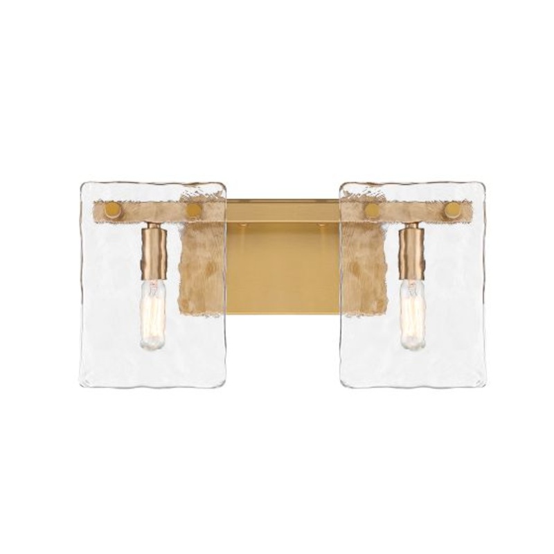 Genry 2-Light Bathroom Vanity Light in Warm Brass - I58423339770