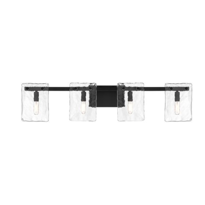 Genry 4-Light Bathroom Vanity Light in Matte Black - I58423339765